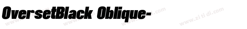 OversetBlack Oblique字体转换